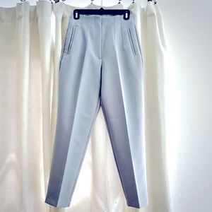 Periwinkle light blue Zara high-waist trouser